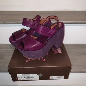 Free People Gee WaWa Fiora Purple Goth Claw Leather
Platforms Sz 9